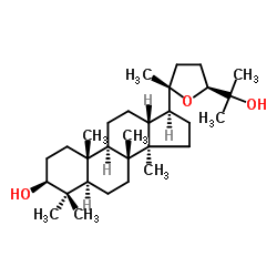(3β,24S)-20,24-Epoxydammarane-3,25-diol Structure