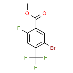 5-溴-2-氟-4-(三氟甲基)苯甲酸甲酯结构式