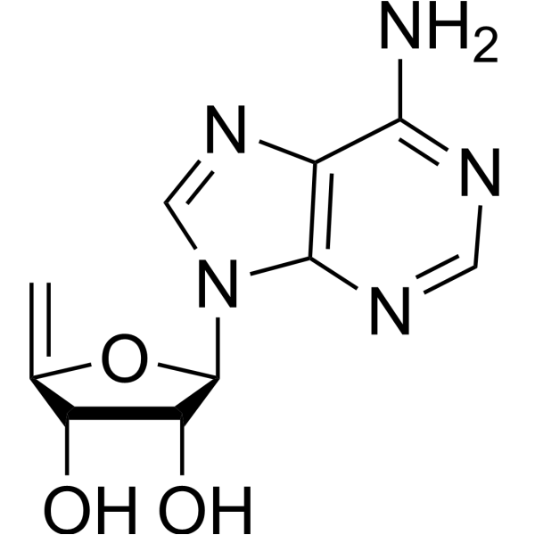 2-(6-aminopurin-9-yl)-5-methylidene-oxolane-3,4-diol Structure
