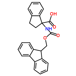 Fmoc-(R,S)-1-氨基茚满-1-羧酸结构式