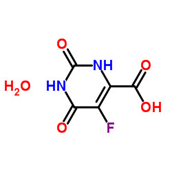 5-FLUOROOROTIC ACID HYDRATE structure