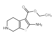 2-氨基-4,5,6,7-四氢噻吩并[2,3-C]吡啶-3-羧酸乙酯结构式