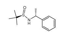 (RS)-2-methyl-N-((R)-1-phenylethyl)propane-2-sulfinamide结构式