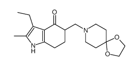 5-(1,4-dioxa-8-azaspiro[4.5]decan-8-ylmethyl)-3-ethyl-2-methyl-1,5,6,7-tetrahydroindol-4-one Structure
