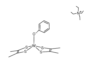 (Et4N)[W(IV)(OPh)(1,2-dimethyldithiolene)2] Structure