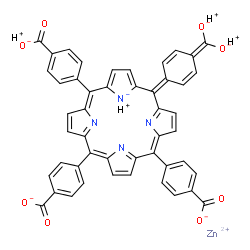 内消旋-四(4-羧基苯基)卟啉锌(II)结构式