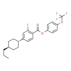 Benzoic acid, 2-fluoro-4-(trans-4-propylcyclohexyl)-, 4-(trifluoromethoxy)phenyl ester Structure