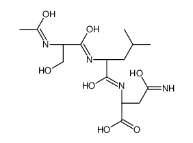 (2S)-2-[[(2S)-2-[[(2S)-2-acetamido-3-hydroxypropanoyl]amino]-4-methylpentanoyl]amino]-4-amino-4-oxobutanoic acid Structure