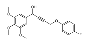 4-(4-fluorophenoxy)-1-(3,4,5-trimethoxyphenyl)but-2-yn-1-ol结构式