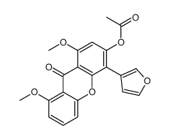 [4-(furan-3-yl)-1,8-dimethoxy-9-oxoxanthen-3-yl] acetate Structure
