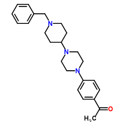 Piperazine, 1-(4-acetylphenyl)-4-(1-benzyl-4-piperidyl)- Structure