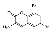 3-amino-6,8-dibromochromen-2-one Structure
