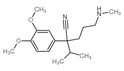rac D 617(N-甲基-4-(3,4-二甲氧基苯基)-4-氰基-5-甲基己胺)结构式