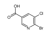 2-溴-3-氯吡啶-5-甲酸结构式
