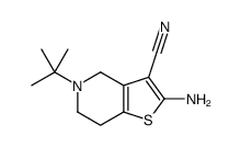 (9CI)-2-氨基-5-(1,1-二甲基乙基)-4,5,6,7-四氢-噻吩并[3,2-c]吡啶-3-甲腈结构式