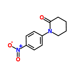 1-(4-硝基苯基)-2-哌啶酮结构式