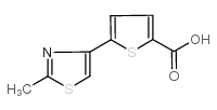 5-(2-甲基-1,3-噻唑-4-基)-2-噻吩羧酸结构式