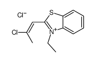 2-(2-chloroprop-1-enyl)-3-ethyl-1,3-benzothiazol-3-ium,chloride结构式
