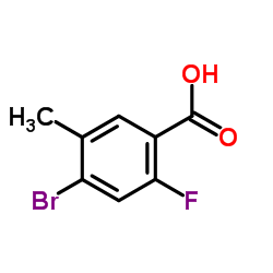4-溴-2-氟-5-甲基苯甲酸结构式