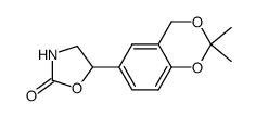 (R,S)-5-(2,2-dimethyl-4H-1,3-benzodioxin-6-yl)-1,3-oxazolidin-2-one结构式