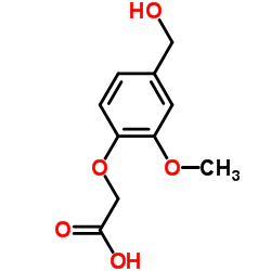 [4-(Hydroxymethyl)-2-methoxyphenoxy]acetic acid Structure
