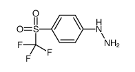 {4-[(Trifluoromethyl)sulfonyl]phenyl}hydrazine Structure
