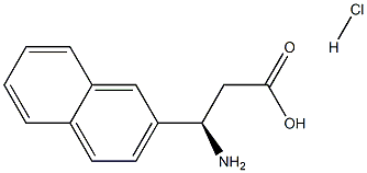 (R)-3-氨基-3-(萘-2-基)丙酸盐酸盐结构式