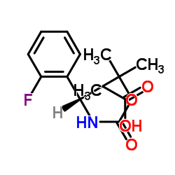BOC-(S)-3-氨基-3-(2-氟苯基)-丙酸结构式