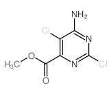 6-氨基-2,5-二氯嘧啶-4-羧酸甲酯结构式