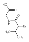 ((2-bromo-3-methylbutanoyl)amino)acetic acid Structure