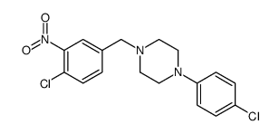 1-[(4-chloro-3-nitrophenyl)methyl]-4-(4-chlorophenyl)piperazine Structure