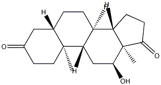 12α-Hydroxy-5α-androstane-3,17-dione结构式