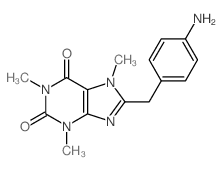 8-(p-Aminobenzyl)caffeine Structure