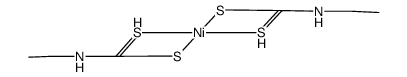 bis(N-ethyldithiocarbamato)nickel(II) Structure