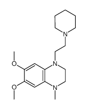 6,7-dimethoxy-1-methyl-4-(2-piperidin-1-yl-ethyl)-1,2,3,4-tetrahydro-quinoxaline结构式