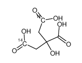 citric acid, [1,5-14c] Structure