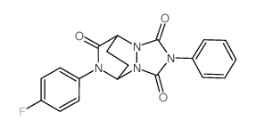 5,8-Ethano-1H-(1,2,4)triazolo(1,2-a)(1,2,4)triazine-1,3,7(2H,8H)-trione, 6-(4-fluorophenyl)dihydro-2-phenyl-结构式