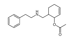 Acetic acid 6-(phenethylamino-methyl)-cyclohex-2-enyl ester结构式