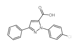 2-(4-氯苯基)-5-苯基-2H-吡唑-3-羧酸结构式
