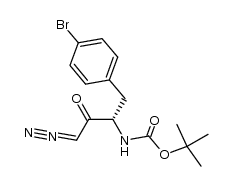 (S)-3-{[(tert-butoxy)carbonyl]amino}-4-(4-bromophenyl)-1-diazobutan-2-one结构式