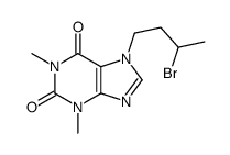 7-(3-bromobutyl)-1,3-dimethylpurine-2,6-dione Structure