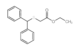 (二苯基甲基)硫代乙酸乙酯结构式