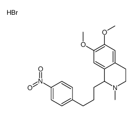 6,7-dimethoxy-2-methyl-1-[3-(4-nitrophenyl)propyl]-1,2,3,4-tetrahydroisoquinolin-2-ium,bromide Structure
