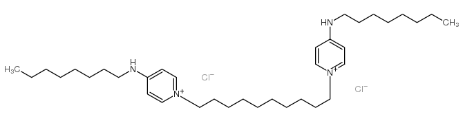 1,10-双[4-(辛基氨基)-1-吡啶]癸烷二氯化物结构式