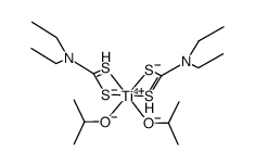 diisopropoxy-bis(N,N-diethylamine-N-carbodithioato)titanium(IV) Structure