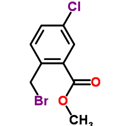 2-(溴甲基)-5-氯苯甲酸甲酯结构式