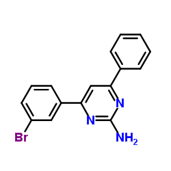 4-(3溴苯基)-6苯基-2-氨基嘧啶结构式