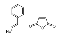 聚(4-苯乙烯磺酸-共聚-马来酸)钠盐结构式