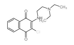 2-chloro-3-(2-diethylaminoethylamino)naphthalene-1,4-dione结构式
