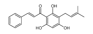 2',4',6'-trihydroxy-3'-C-prenylchalcone Structure